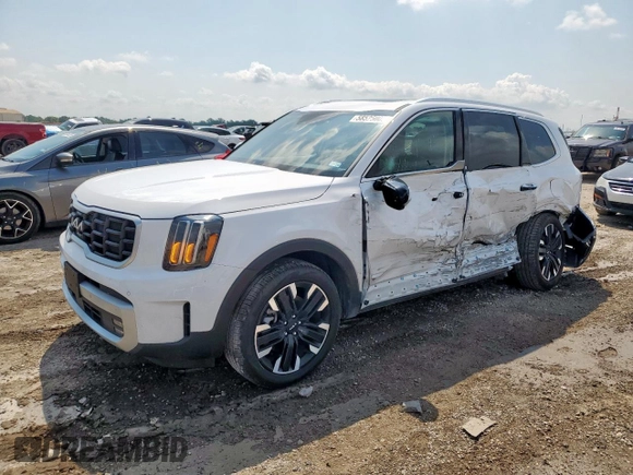 2024 Kia Telluride SX z VIN 5XYP54GCXRG544701, wystawiony jako Copart lot #58526005 z przebiegiem 7 969 mil mil oraz Szkoda całkowita • Salvage title. Historia ofert i sprzedaży dostępna na DreamBid. Obrazek 1.