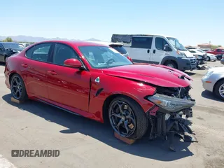 2021 Alfa Romeo Giulia Quadrifoglio with VIN ZARFAMEV2M7644718, listed as a IAAI auction lot 42528664 with Not provided miles and . Bid and sale history available at DreamBid. Image 1.