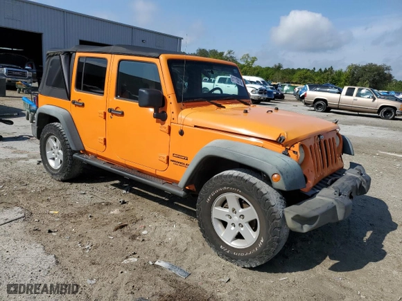 2012 Jeep Wrangler Unlimited Sport with VIN 1C4BJWDG3CL285361, listed as a Copart auction lot 51110315 with 198,251 mi miles and Salvage Title. Bid and sale history available at carsss.com. Image 4.