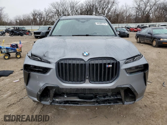 2024 BMW X7 M60i with VIN 5UX33EM08R9U14632, listed as a Copart auction lot 44566175 with 0 mi miles and Salvage Title. Bid and sale history available at carsss.com. Image 5.