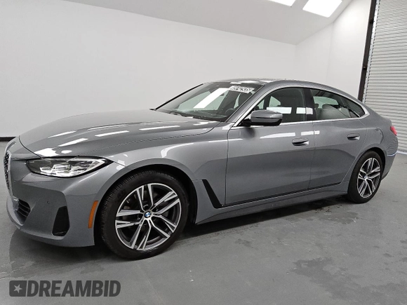 2024 BMW 4 Series 430i with VIN WBA63AV01RFT47876, listed as a Copart auction lot 49742935 with 11,493 mi miles and Clean Title. Bid and sale history available at carsss.com. Image 1.
