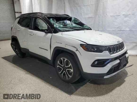 2023 Jeep Compass Limited with VIN 3C4NJDCN9PT569203, listed as a Copart auction lot 63039935 with Not provided miles and Salvage title. Bid and sale history available at DreamBid. Image 4.