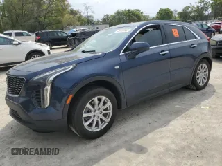 2022 Cadillac XT4 FWD Luxury with VIN 1GYAZAR47NF120348, listed as a Copart auction lot 50187025 with 76,886 mi miles and Non Repairable. Bid and sale history available at carsss.com. Image 1.