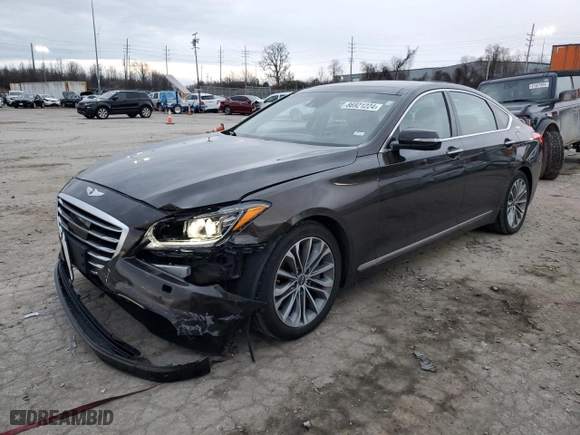 2016 Hyundai Genesis 3.8L with VIN KMHGN4JE9GU125823, listed as a Copart auction lot 86921224 with 58,950 mi miles and Salvage Title. Bid and sale history available at carsss.com. Image 1.