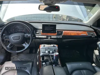 2013 Audi A8 3.0L with VIN WAURGAFD6DN010072, listed as a Copart auction lot 57999295 with 116,555 mi miles and Salvage title. Bid and sale history available at DreamBid. Image 9.
