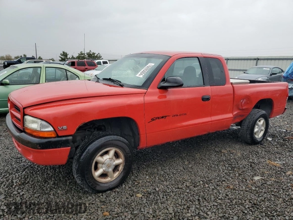 1998 Dodge Dakota SLT with VIN 1B7GG22X1WS598712, listed as a Copart auction lot 76095004 with 196,012 mi miles and Salvage Title. Bid and sale history available at carsss.com. Image 1.