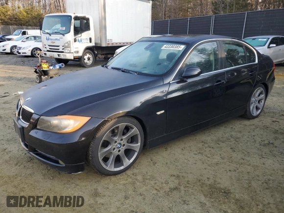 2006 BMW 3 Series 330i with VIN WBAVB33546AZ85539, listed as a Copart auction lot 43330385 with 201,132 mi miles and Salvage Title. Bid and sale history available at DreamBid. Image 1.