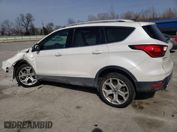 2019 Ford Escape Titanium with VIN 1FMCU9J94KUC03970, listed as a Copart auction lot 47256135 with 33,744 mi miles and Salvage Title. Bid and sale history available at carsss.com. Image 2.