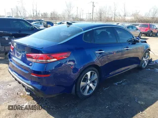 2019 Kia Optima LX with VIN 5XXGT4L35KG303814, listed as a IAAI auction lot 41769183 with 107,509 mi miles. Bid and sale history available at carsss.com. Image 4.