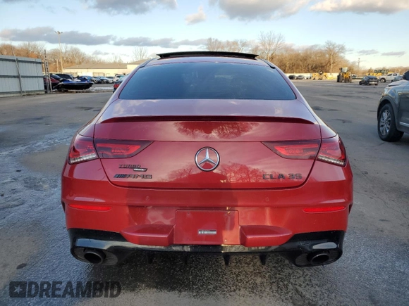 2022 Mercedes-Benz CLA 35 AMG with VIN W1K5J5BB4NN305922, listed as a Copart auction lot 87733195 with 27,247 mi miles and Salvage Title. Bid and sale history available at DreamBid. Image 6.