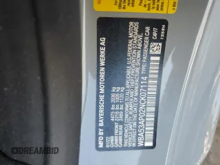 2022 BMW 4 Series 430i with VIN WBA53AP02NCK07114, listed as a Copart auction lot 72382224 with 45,268 mi miles and Salvage Title. Bid and sale history available at carsss.com. Image 14.