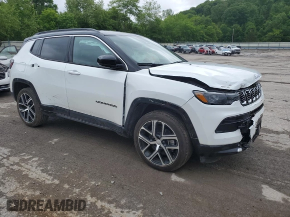 2024 Jeep Compass Limited with VIN 3C4NJDCN7RT166260, listed as a Copart auction lot 58562245 with 1,836 mi miles and Salvage title. Bid and sale history available at DreamBid. Image 4.