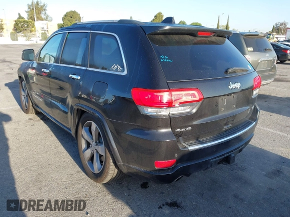 2014 Jeep Grand Cherokee Overland with VIN 1C4RJFCT5EC221015, listed as a IAAI auction lot 41959844 with 78,367 mi miles and . Bid and sale history available at DreamBid. Image 3.