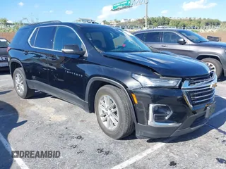 2023 Chevrolet Traverse LT Cloth with VIN 1GNERGKW4PJ317961, listed as a IAAI auction lot 42271913 with 10,758 mi miles and . Bid and sale history available at DreamBid. Image 1.