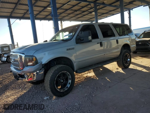2005 Ford Excursion Special Serv with VIN 1FMNU40L65EB83177, listed as a Copart auction lot 86405534 with 147,144 mi miles and Salvage title. Bid and sale history available at DreamBid. Image 1.