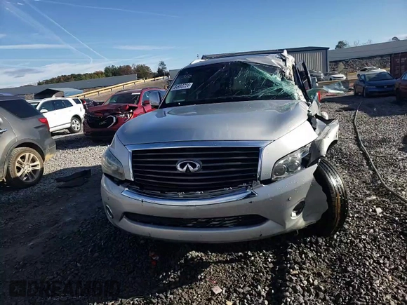 2012 Infiniti QX56 8-passenger with VIN JN8AZ2ND0C9716452, listed as a Copart auction lot 84933724 with 127,884 mi miles and Salvage Title. Bid and sale history available at carsss.com. Image 10.