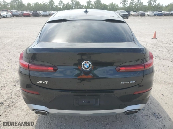 2024 BMW X4 xDrive30i with VIN 5UX33DT03R9U08801, listed as a Copart auction lot 52982635 with 25,238 mi miles and Salvage Title. Bid and sale history available at carsss.com. Image 6.
