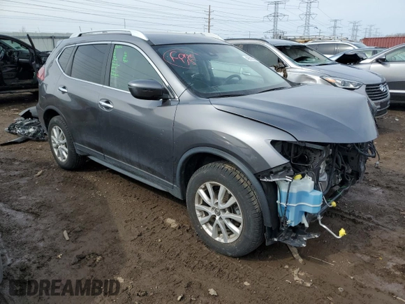 2020 Nissan Rogue S with VIN KNMAT2MV7LP505834, listed as a Copart auction lot 49318595 with 56,987 mi miles and Salvage Title. Bid and sale history available at carsss.com. Image 4.