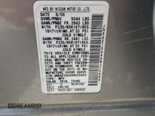 2009 Nissan Murano S with VIN JN8AZ18U49W025960, listed as a Copart auction lot 70574074 with 18,888 mi miles and Salvage Title. Bid and sale history available at carsss.com. Image 14.