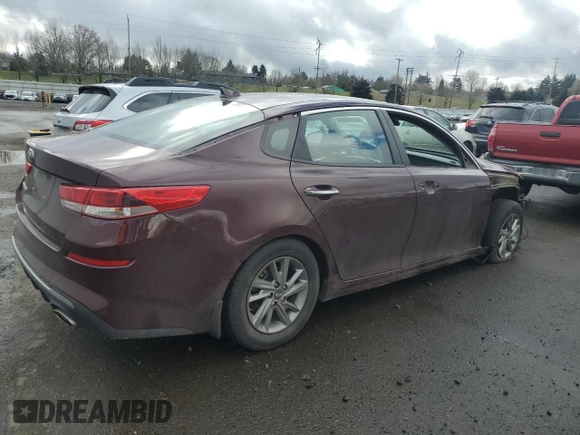 2019 Kia Optima LX with VIN 5XXGT4L39KG308417, listed as a Copart auction lot 45758535 with 33,429 mi miles and Salvage Title. Bid and sale history available at carsss.com. Image 3.