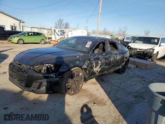 2023 Audi S5 Sportback Premium Plus z VIN WAUC4CF52PA002579, wystawiony jako Copart lot #42303905 z przebiegiem 24 020 mil mil oraz Szkoda całkowita • Salvage title. Historia ofert i sprzedaży dostępna na DreamBid. Obrazek 1.
