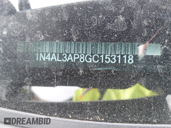 2016 Nissan Altima SR with VIN 1N4AL3AP8GC153118, listed as a IAAI auction lot 42109468 with 120,644 mi miles and . Bid and sale history available at carsss.com. Image 13.