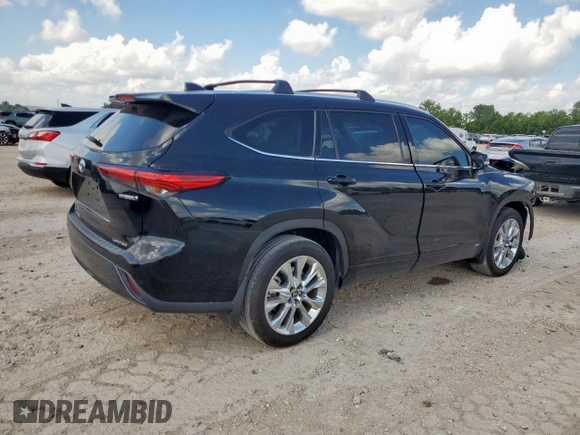 2023 Toyota Highlander Hybrid Limited with VIN 5TDXBRCH3PS576039, listed as a Copart auction lot 62006645 with 27,172 mi miles and Salvage title. Bid and sale history available at DreamBid. Image 3.