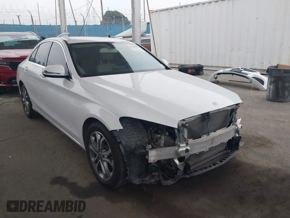 2017 Mercedes-Benz C 300 with VIN 55SWF4JB7HU227987, listed as a IAAI auction lot 42152594 with 53,183 mi miles and . Bid and sale history available at DreamBid. Image 1.