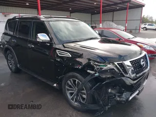 2018 Nissan Armada SL with VIN JN8AY2ND8JX000460, listed as a IAAI auction lot 41878921 with 143,454 mi miles and . Bid and sale history available at DreamBid. Image 1.