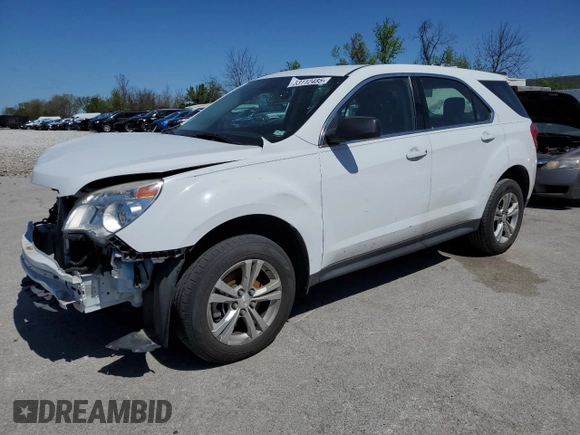 2013 Chevrolet Equinox LS with VIN 2GNALBEK2D1217374, listed as a Copart auction lot 53112485 with 60,040 mi miles and Clean Title. Bid and sale history available at carsss.com. Image 1.