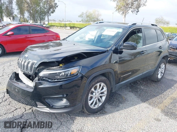 2019 Jeep Cherokee Latitude with VIN 1C4PJLCB8KD215423, listed as a IAAI auction lot 41911882 with 76,965 mi miles. Bid and sale history available at carsss.com. Image 17.