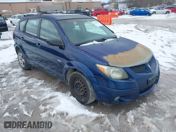 2003 Pontiac Vibe with VIN 5Y2SL62883Z448136, listed as a IAAI auction lot 41513530 with 299,999 mi miles. Bid and sale history available at carsss.com. Image 1.