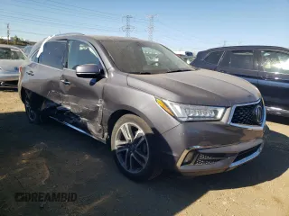 2017 Acura MDX Advance with VIN 5FRYD4H88HB044042, listed as a Copart auction lot 76552514 with 77,475 mi miles and Salvage title. Bid and sale history available at DreamBid. Image 4.