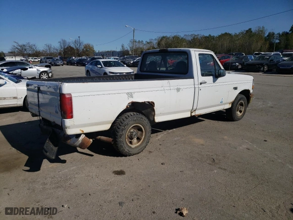 1996 Ford F-150 Special with VIN 1FTEF15Y1TLB21017, listed as a Copart auction lot 76508814 with 0 mi miles and Salvage Title. Bid and sale history available at carsss.com. Image 3.