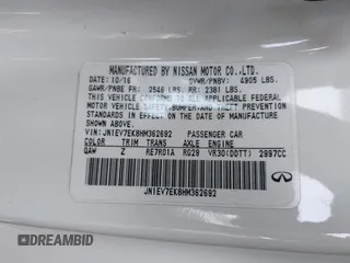 2017 Infiniti Q60 Premium с VIN JN1EV7EK8HM362692, выставлен на аукционе IAAI как лот 41841733 с пробегом 66 445 миль миль и . История ставок и продаж доступна на DreamBid. Изображение 9.