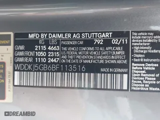 2011 Mercedes-Benz E-Class E 350 with VIN WDDKJ5GB6BF113516, listed as a IAAI auction lot 41735933 with 143,351 mi miles. Bid and sale history available at carsss.com. Image 9.