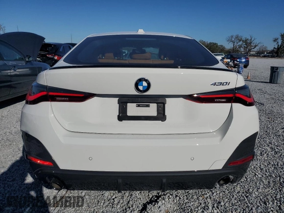 2024 BMW 4 Series 430i with VIN WBA63AV07RFR81032, listed as a Copart auction lot 87212534 with 13,463 mi miles and Salvage Title. Bid and sale history available at carsss.com. Image 6.