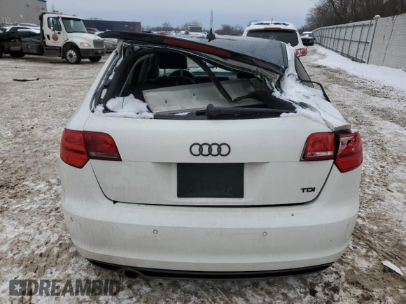 2011 Audi A3 2.0 TDI Premium Plus with VIN WAUKJAFM7BA130177, listed as a Copart auction lot 86057064 with 125,072 mi miles and Non Repairable. Bid and sale history available at carsss.com. Image 6.