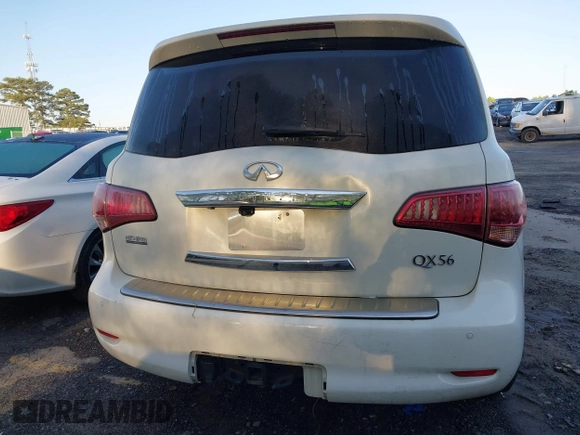 2012 Infiniti QX56 7-passenger with VIN JN8AZ2NF8C9517909, listed as a IAAI auction lot 41982636 with 186,422 mi miles and . Bid and sale history available at DreamBid. Image 16.