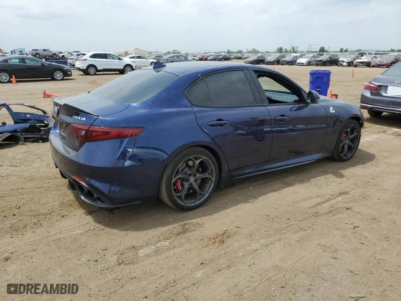 2017 Alfa Romeo Giulia Quadrifoglio with VIN ZARFAEAV7H7556684, listed as a Copart auction lot 45854365 with 57,731 mi miles and Non Repairable. Bid and sale history available at carsss.com. Image 3.