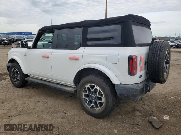 2022 Ford Bronco with VIN 1FMDE5DH5NLA94216, listed as a Copart auction lot 59173445 with 27,626 mi miles and Non repairable. Bid and sale history available at DreamBid. Image 2.