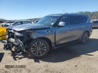 2018 Infiniti QX80 with VIN JN8AZ2NF5J9661074, listed as a Copart auction lot 47812065 with 118,059 mi miles and Salvage Title. Bid and sale history available at carsss.com. Image 1.