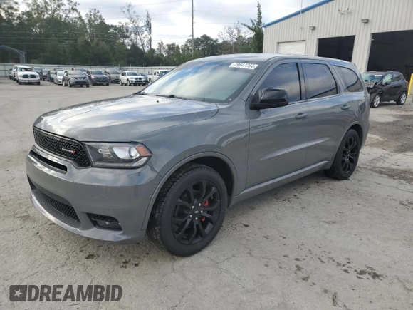 2020 Dodge Durango GT Plus with VIN 1C4RDHDG9LC222573, listed as a Copart auction lot 79947764 with 76,894 mi miles and Salvage Title. Bid and sale history available at carsss.com. Image 1.