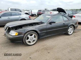 2002 Mercedes-Benz SL 500 with VIN WDBFA68F22F203120, listed as a Copart auction lot 56141525 with 144,580 mi miles and Salvage title. Bid and sale history available at DreamBid. Image 1.