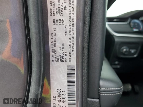 2024 Jeep Grand Cherokee Altitude with VIN 1C4RJGAG4R8546436, listed as a Copart auction lot 81531384 with 24,979 mi miles and Clean title. Bid and sale history available at DreamBid. Image 13.