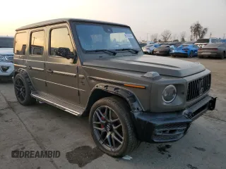 2021 Mercedes-Benz G 63 AMG with VIN W1NYC7HJ7MX370822, listed as a Copart auction lot 87312314 with 51,682 mi miles and Salvage Title. Bid and sale history available at DreamBid. Image 4.