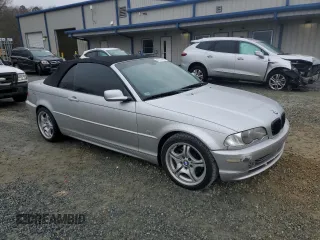 2001 BMW 3 Series 330Ci with VIN WBABS53411JU85191, listed as a Copart auction lot 42703495 with 0 mi miles and Salvage Title. Bid and sale history available at carsss.com. Image 4.