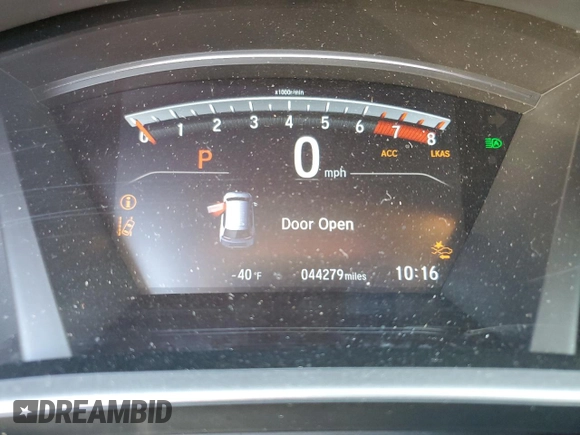 2019 Honda CR-V EX with VIN 7FARW1H58KE009761, listed as a Copart auction lot 61458392 with 44,279 mi miles. Bid and sale history available at carsss.com. Image 8.