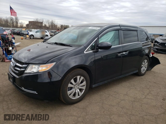 2017 Honda Odyssey EX-L with VIN 5FNRL5H68HB023916, listed as a Copart auction lot 48924965 with 121,603 mi miles and Salvage Title. Bid and sale history available at DreamBid. Image 1.
