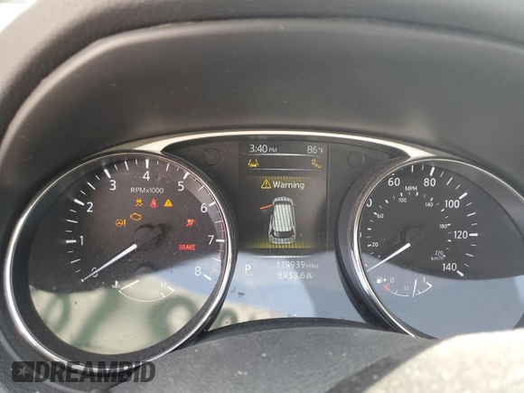 2014 Nissan Rogue SV with VIN 5N1AT2MT7EC795772, listed as a Copart auction lot 48266205 with 119,939 mi miles and Salvage Title. Bid and sale history available at carsss.com. Image 9.